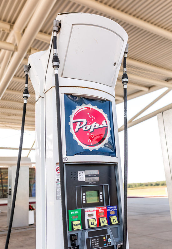 Pops Route 66 soda ranch gas station original fuel pump