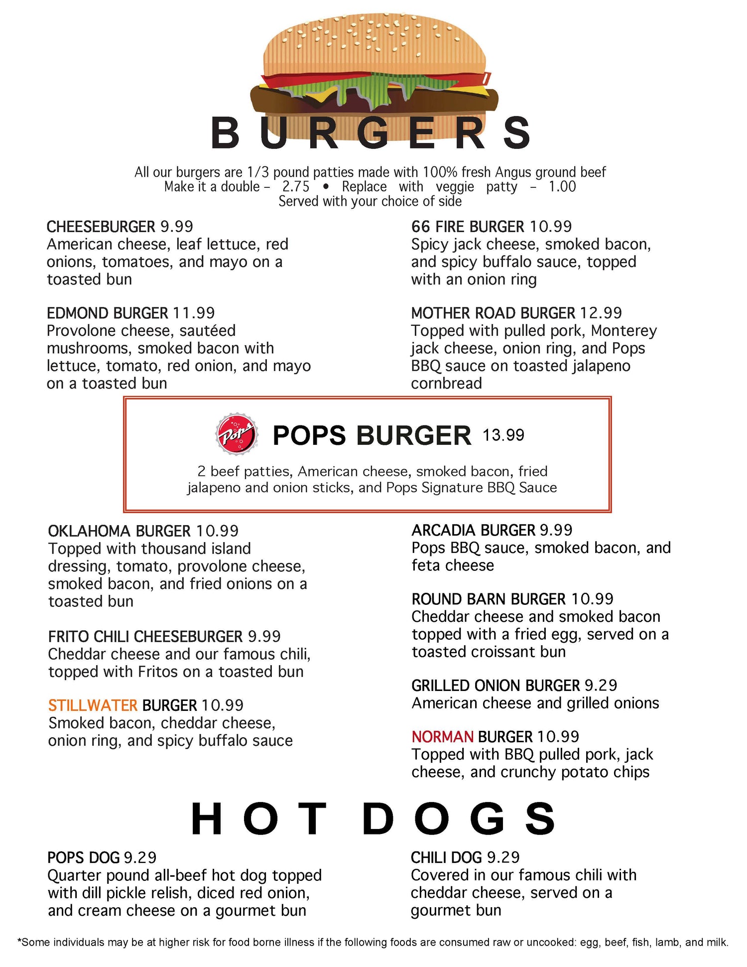 Menu – Pops