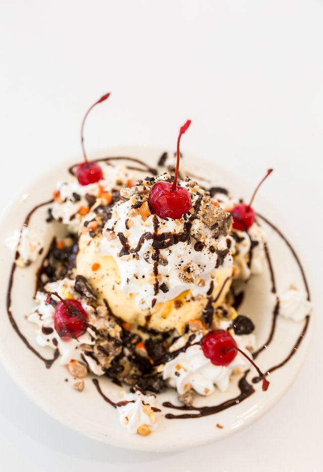 Pops Route 66 Arcadia restaurant diner cherry sundae dessert food
