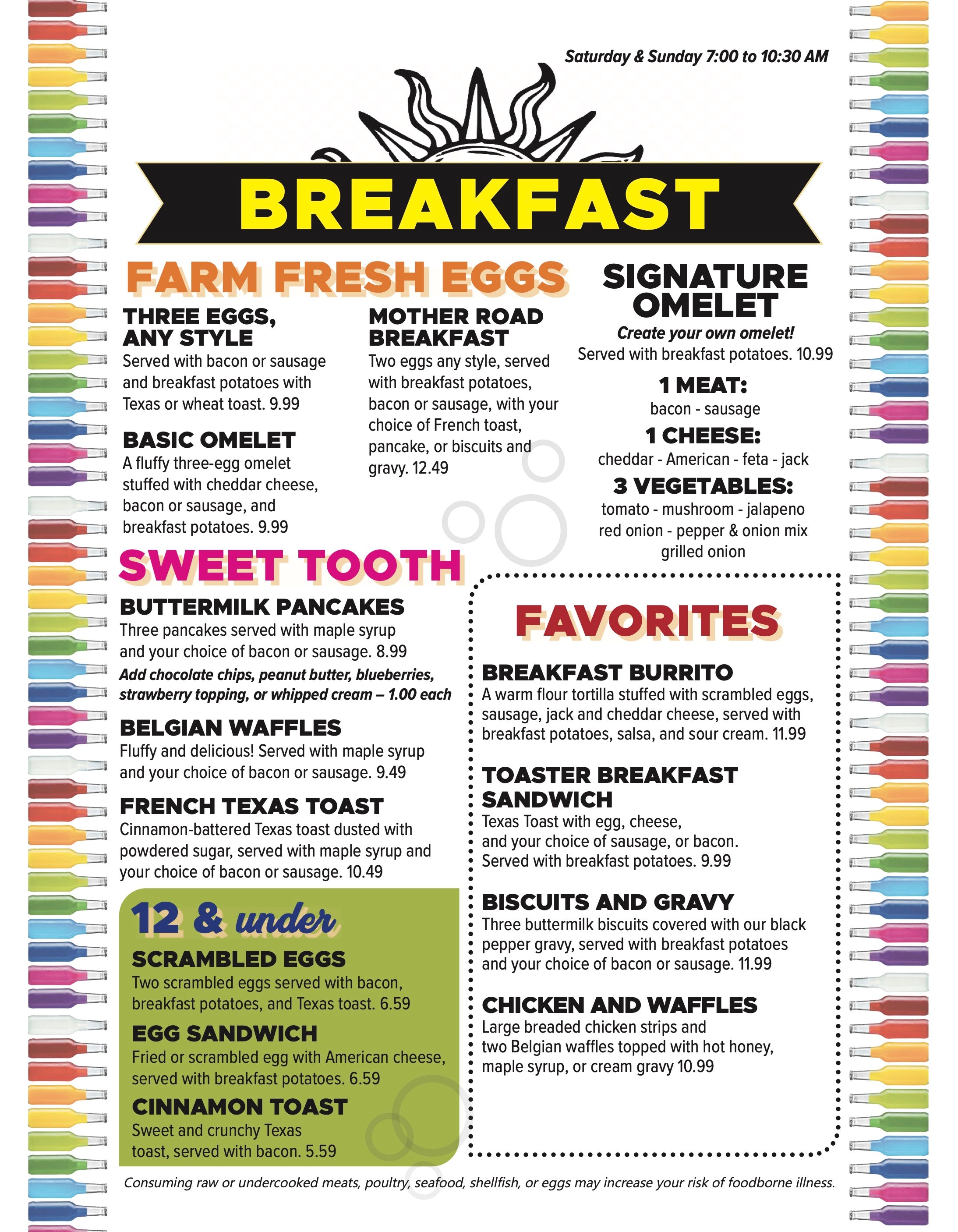 Pops menu discount
